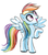 Size: 423x482 | Tagged: safe, artist:ritalux, edit, rainbow dash, pegasus, pony, g4, cute, dashabetes, female, mare, simple background, smiling, solo, white background, wings