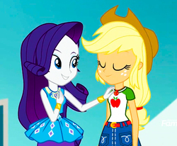 Size: 517x427 | Tagged: safe, screencap, applejack, rarity, equestria girls, equestria girls specials, g4, my little pony equestria girls: better together, my little pony equestria girls: rollercoaster of friendship, cropped, duo, rarity peplum dress, shipping fuel