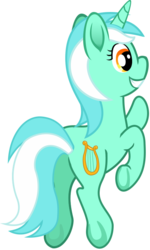 Size: 462x771 | Tagged: safe, artist:malte279, lyra heartstrings, pony, unicorn, g4, enthusiastic, female, free to use, mare, rear, simple background, smiling, solo, three quarter view, transparent background, vector