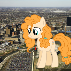 Size: 560x560 | Tagged: safe, artist:jerryakira79, pear butter, earth pony, pony, g4, female, giant ponies in real life, giant pony, irl, macro, mare, photo, ponies in real life, solo
