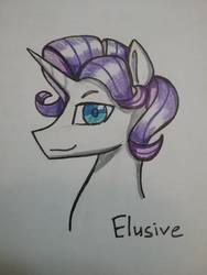 Size: 966x1288 | Tagged: safe, artist:ponime11, rarity, pony, g4, bust, elusive, male, portrait, rule 63, solo, stallion, traditional art