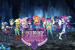 Size: 1891x1256 | Tagged: safe, artist:php77, editor:php77, applejack, fluttershy, indigo zap, lemon zest, rainbow dash, rarity, sci-twi, sour sweet, sugarcoat, sunny flare, sunset shimmer, twilight sparkle, equestria girls, g4, my little pony equestria girls: friendship games, wallpaper