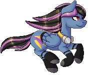 Size: 194x150 | Tagged: safe, artist:ak4neh, oc, oc only, oc:alpha jet, pony, animated, female, folded wings, gif, mare, pixel art, running, simple background, solo, transparent background