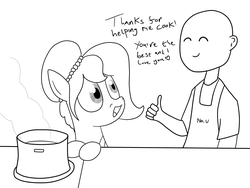 Size: 1984x1492 | Tagged: safe, artist:moonatik, oc, oc only, oc:brownie bun, oc:richard, earth pony, pony, boiling water, cooking, cute, female, male, mare, thumbs up, water, wholesome