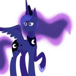 Size: 1000x1000 | Tagged: safe, artist:vickpaints, princess luna, alicorn, pony, g4, female, mare, simple background, smiling, solo, transparent background