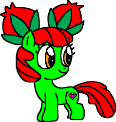 Size: 684x720 | Tagged: safe, artist:blackrhinoranger, apple bloom, earth pony, pony, g4, boom bloom, clothes, cosplay, costume, female, filly, simple background, skylanders, solo, white background