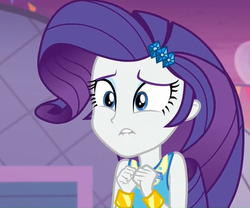 Size: 925x768 | Tagged: safe, screencap, rarity, equestria girls, equestria girls specials, g4, my little pony equestria girls: better together, my little pony equestria girls: rollercoaster of friendship, cropped, face, female, lip bite, solo