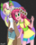 Size: 2489x3131 | Tagged: safe, artist:xan-gelx, gloriosa daisy, vignette valencia, human, equestria girls, equestria girls specials, g4, my little pony equestria girls: better together, my little pony equestria girls: legend of everfree, my little pony equestria girls: rollercoaster of friendship, clothes, duo, duo female, female, floral head wreath, flower, flower in hair, high res, holly, open mouth, shorts