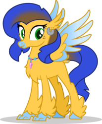 Size: 805x976 | Tagged: safe, artist:mlp-trailgrazer, oc, oc only, oc:skye heart, classical hippogriff, hippogriff, female, simple background, solo, spread wings, transparent background, wings