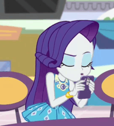 Size: 537x592 | Tagged: safe, screencap, rarity, equestria girls, equestria girls specials, g4, my little pony equestria girls: better together, my little pony equestria girls: rollercoaster of friendship, animated, cellphone, cropped, cute, excited, eyeshadow, female, gif, makeup, phone, raribetes, screaming, smartphone, solo