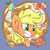 Size: 900x900 | Tagged: safe, artist:kumikoponylk, applejack, earth pony, pony, g4, apple, apple pie, chibi, cider, food, mug, pie, smiling, tankard, watermark, zap apple