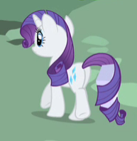 Size: 193x198 | Tagged: safe, screencap, rarity, pony, unicorn, g4, party of one, butt, cropped, female, mare, plot, prehensile tail, solo, tail hold