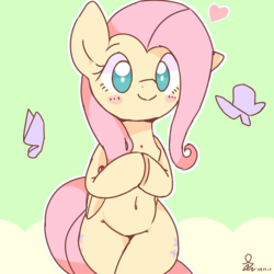 Size: 2000x2000 | Tagged: safe, artist:yunyeyoung, fluttershy, pegasus, pony, g4, blushing, cute, female, high res, mare, shyabetes, solo