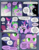 Size: 1275x1650 | Tagged: safe, artist:dsana, princess flurry heart, spike, twilight sparkle, alicorn, dragon, pony, comic:the shadow shard, g4, book, comic, glowing horn, horn, magic, patreon, patreon logo, telekinesis, twilight sparkle (alicorn)