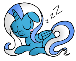 Size: 1219x982 | Tagged: safe, artist:akakunda, oc, oc only, oc:fleurbelle, alicorn, pony, adorabelle, alicorn oc, blush sticker, blushing, cute, prone, sleeping, solo, zzz