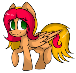 Size: 965x939 | Tagged: safe, artist:mintoria, oc, oc only, oc:mary bella, pegasus, pony, female, mare, simple background, smiling, solo, transparent background