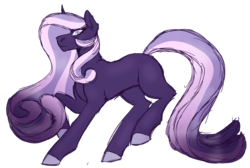 Size: 1819x1221 | Tagged: safe, artist:unicorn-mutual, pony, unicorn, female, magical lesbian spawn, mare, offspring, parent:fleur-de-lis, parent:nightmare rarity, simple background, solo, transparent background