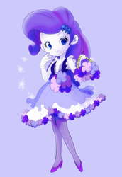 Size: 689x1000 | Tagged: safe, artist:hacha, rarity, equestria girls, g4, blue background, clothes, dress, female, looking at you, nail polish, simple background, solo