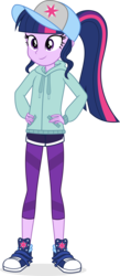 Size: 2743x6291 | Tagged: safe, artist:punzil504, sci-twi, twilight sparkle, equestria girls, equestria girls specials, g4, my little pony equestria girls: better together, my little pony equestria girls: rollercoaster of friendship, absurd resolution, clothes, converse, female, hand on hip, hat, hoodie, shoes, simple background, smiling, sneakers, solo, sweater, transparent background, vector