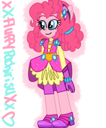 Size: 1024x1229 | Tagged: safe, artist:xxfluffypachirisuxx, pinkie pie, equestria girls, g4, my little pony equestria girls: legend of everfree, crystal guardian, female, ponied up, simple background, solo, transparent background