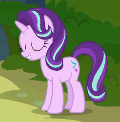 Size: 469x476 | Tagged: safe, screencap, starlight glimmer, pony, unicorn, g4, season 7, to change a changeling, animated, cropped, cute, eyes closed, female, glimmerbetes, happy, solo
