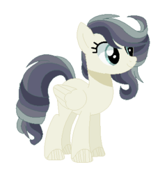 Size: 400x416 | Tagged: safe, artist:6-fingers-lover, oc, oc only, pegasus, pony, female, folded wings, magical lesbian spawn, mare, offspring, parent:coloratura, parent:daring do, simple background, solo, transparent background