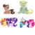 Size: 1000x1000 | Tagged: safe, artist:chautung, pinkie pie, rainbow dash, rarity, starlight glimmer, sunset shimmer, oc, pony, unicorn, g4, doodle, happy, laughing, parent:twilight sparkle