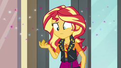 Size: 1280x720 | Tagged: safe, screencap, sunset shimmer, equestria girls, g4, my little pony equestria girls: better together, so much more to me, female, geode of empathy, solo