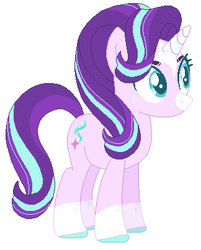 Size: 324x403 | Tagged: safe, artist:pandemiamichi, starlight glimmer, pony, g4, alternate design, base used, coat markings, female, simple background, solo, white background