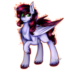Size: 2000x2000 | Tagged: safe, artist:shamy-crist, oc, oc only, oc:onix, pegasus, pony, female, high res, mare, raised hoof, simple background, solo, transparent background