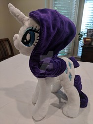 Size: 1024x1365 | Tagged: safe, artist:demise-the-art-demon, rarity, pony, g4, irl, photo, plushie, solo, watermark