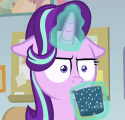 Size: 800x767 | Tagged: safe, screencap, starlight glimmer, pony, unicorn, g4, marks for effort, season 8, animated, chocolate, cropped, cup, empathy cocoa, female, food, glowing horn, horn, hot chocolate, i mean i see, magic, mare, meme, solo, telekinesis