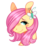 Size: 1024x1045 | Tagged: safe, artist:tosshatiaz4, fluttershy, pegasus, pony, g4, bust, female, hair ornament, hair over one eye, looking at you, looking sideways, mare, portrait, simple background, smiling, solo, transparent background