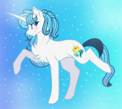 Size: 909x807 | Tagged: safe, artist:crystalhearts123yt, oc, oc only, oc:royal blue, pony, unicorn, base used, chest fluff, female, mare, offspring, parent:fancypants, parent:rarity, parents:raripants, solo