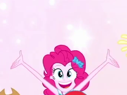 Size: 343x257 | Tagged: safe, screencap, pinkie pie, equestria girls, g4, my little pony equestria girls: better together, so much more to me, cropped, female, smiling, solo focus