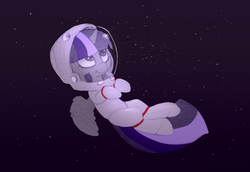 Size: 2500x1716 | Tagged: safe, artist:swerve-art, twilight sparkle, alicorn, pony, g4, astronaut, female, solo, space, spacesuit, spread wings, twilight sparkle (alicorn), wings