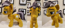 Size: 1024x456 | Tagged: safe, artist:plushypuppy, quibble pants, earth pony, pony, g4, irl, male, photo, plushie, solo, stallion, standing