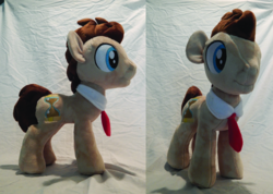 Size: 3567x2540 | Tagged: safe, artist:plushypuppy, doctor whooves, time turner, earth pony, pony, g4, high res, irl, male, necktie, photo, plushie, solo, stallion, standing