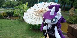 Size: 1280x640 | Tagged: safe, artist:karin, rarity, g4, anthro plushie, irl, photo, plushie