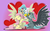 Size: 8000x5000 | Tagged: safe, artist:chedx, angel bunny, fluttershy, gabby, princess skystar, griffon, hippogriff, pegasus, pony, rabbit, g4, my little pony: the movie, absurd resolution, female, heart, heart background, holding, looking at something, male, mare, outline, spread wings, varying degrees of amusement, varying degrees of want, white outline, wings, worried