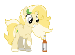 Size: 1100x800 | Tagged: safe, artist:blue-vector, oc, oc only, oc:radler, pony, bottle, female, radler, simple background, solo, transparent background, vector