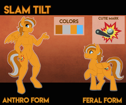 Size: 3500x2917 | Tagged: safe, artist:anuvia, oc, oc only, oc:slam tilt, pegasus, pony, anthro, anthro oc, anthro with ponies, high res, male, nudity, reference sheet, solo, stallion