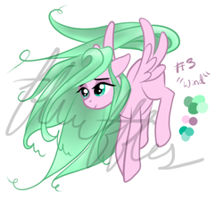 Size: 538x481 | Tagged: safe, artist:flufflesauce, artist:mayrinmewmew, oc, oc only, pegasus, pony, adoptable, cute, female, for sale, pink, solo