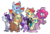 Size: 1024x694 | Tagged: safe, artist:lucheek, applejack, fluttershy, pinkie pie, rainbow dash, rarity, sunset shimmer, twilight sparkle, abyssinian, changedling, changeling, classical hippogriff, dragon, griffon, hippogriff, pony, unicorn, yak, anthro, g4, abyssinianized, alternate universe, appleyak, changedlingified, changelingified, classical hippogriffied, cloven hooves, colored hooves, cute, dashabetes, diapinkes, dragoness, dragonified, ear fluff, female, flutterling, griffarity, griffonized, hippo pie, hippogriffied, jackabetes, jewelry, mane six, necklace, nyanset shimmer, rainbow dragon, raribetes, shimmerbetes, simple background, species swap, transparent background, twiabetes, unicorn twilight, yakified