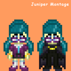 Size: 480x480 | Tagged: safe, artist:foxmaister, juniper montage, equestria girls, equestria girls specials, g4, my little pony equestria girls: mirror magic, my little pony equestria girls: movie magic, bodysuit, cape, cloak, clothes, female, glasses, pixel art, sprite, tight clothing