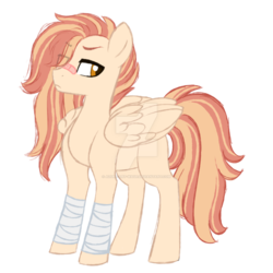 Size: 1024x1024 | Tagged: safe, artist:azure-art-wave, oc, oc only, oc:maylea, pegasus, pony, female, mare, offspring, parent:bulk biceps, parent:fluttershy, parents:flutterbulk, simple background, solo, transparent background, watermark