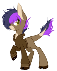 Size: 1024x1266 | Tagged: safe, artist:mintoria, oc, oc only, donkey, pony, clothes, hoodie, simple background, solo, transparent background