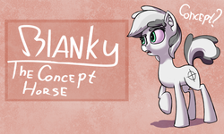 Size: 1024x614 | Tagged: safe, artist:hc0, oc, oc only, oc:blanky, earth pony, pony, female, looking at something, mare, raised hoof, solo, standing