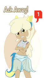 Size: 2160x3840 | Tagged: safe, artist:sintakhra, mjölna, human, ask sandy pony, equestria girls, g4, ask, belly button, bikini, clothes, crossed arms, equestria girls-ified, fake ears, fake tail, female, high res, looking at you, see-through, simple background, solo, swimsuit, transparent background, tumblr