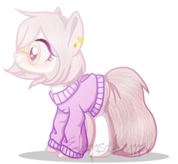 Size: 997x916 | Tagged: safe, artist:eclispeluna, oc, oc only, earth pony, pony, base used, clothes, female, glasses, mare, simple background, solo, sweater, transparent background